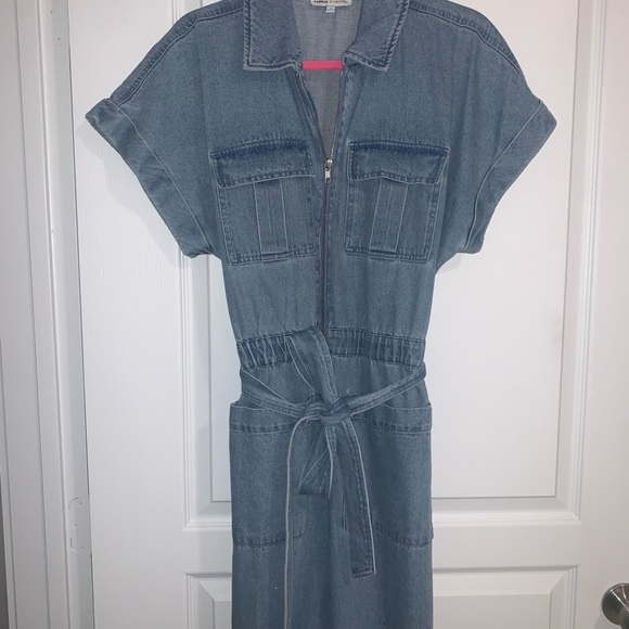 Express x Lady Gang Denim Jumpsuit - Size 12 - Picture 2 of 5